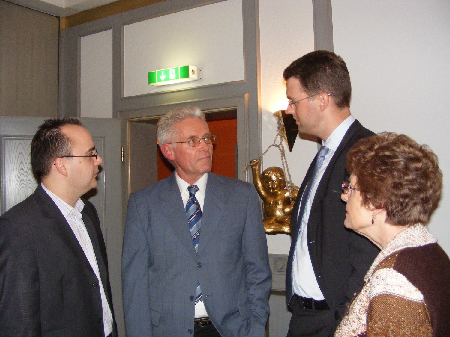 v.l.n.r.: Uwe Albert, Alfred Wiegand, Patrick Burghardt, Helga Oehne